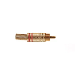 TVA CONNECTOR RCA INLINE MALE GOLD RED