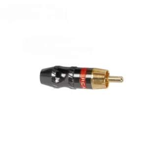 TVA CONNECTOR RCA INLINE MALE HQ GOLD RED