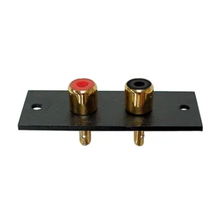 TVA CONNECTOR DUAL RCA CHASSIS MOUNT RED & BLACK