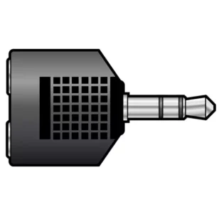 TVA ADAPTOR 3.5mm STEREO MALE TO 2x  6.3MM STEREO FEMALE