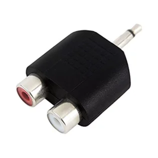 TVA ADAPTOR 3.5mm MONO MALE TO 2xRCA FEMALE