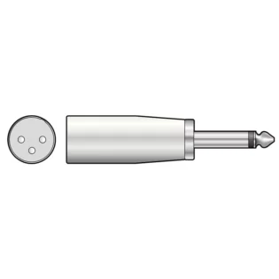 TVA ADAPTOR XLR MALE TO 6.3mm MONO MALE