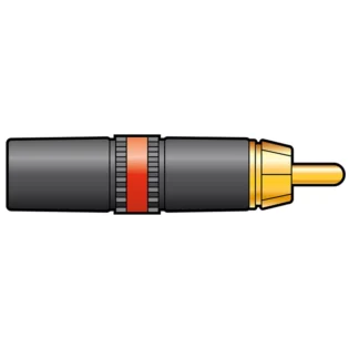 NEUTRIK CONNECTOR RCA INLINE MALE RED