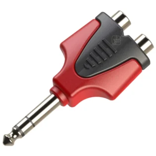 ROXTONE ADAPTOR 6.3mm STEREO MALE TO 2x RCA FEMALE