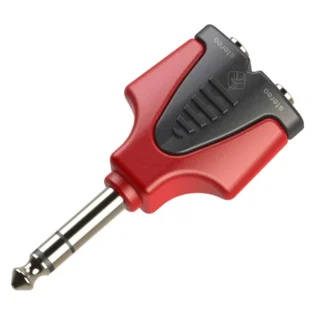 ROXTONE ADAPTOR 6.3mm STEREO MALE TO 2x 3.5mm STEREO FEMALE