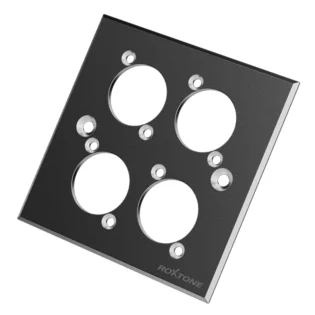 Roxtone - 4-WAY BLACK BLANK WALLPLATE