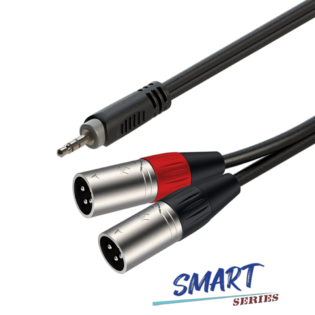 ROXTONE SMART SERIES SIGNAL LEAD 3.5MM STEREO MALE - 2X XLR MALE 3M