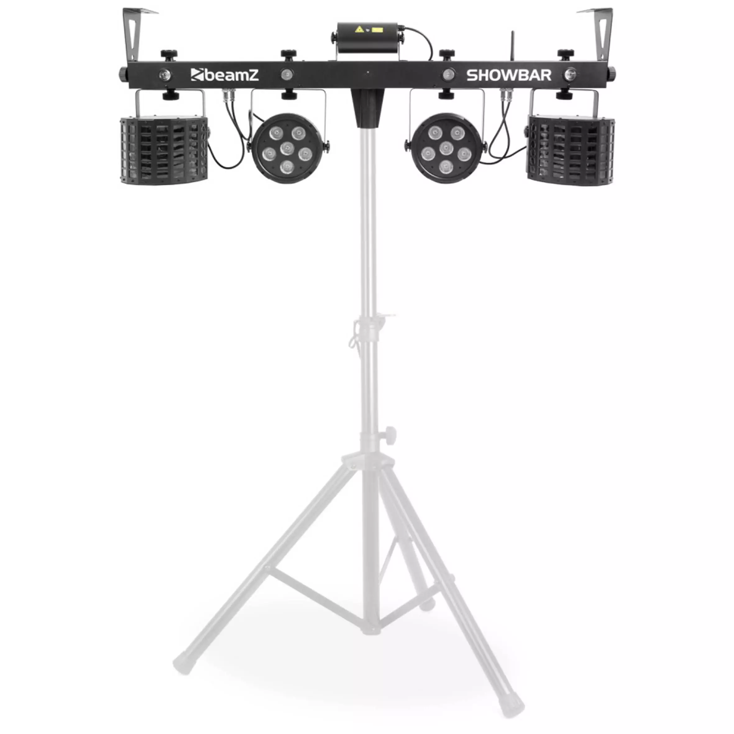 BEAMZ LED SHOWBAR WITH PAR BUTTERFLY LASER AND STROBE 4x 1W LED 12x 8W RGBWUV - Image 2