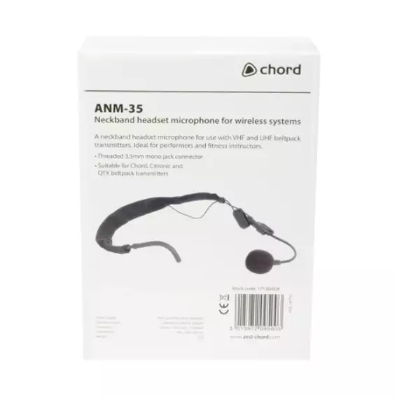 CHORD ANM-35 NECKBAND MICROPHONE BLACK 3.5mm - Image 3