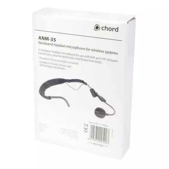 CHORD ANM-35 NECKBAND MICROPHONE BLACK 3.5mm - Image 4