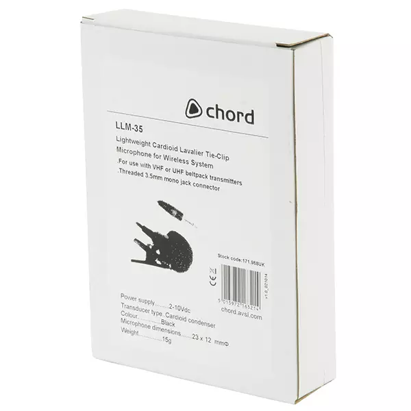 CHORD LLM-35 LAPEL MICROPHONE BLACK 3.5mm - Image 4