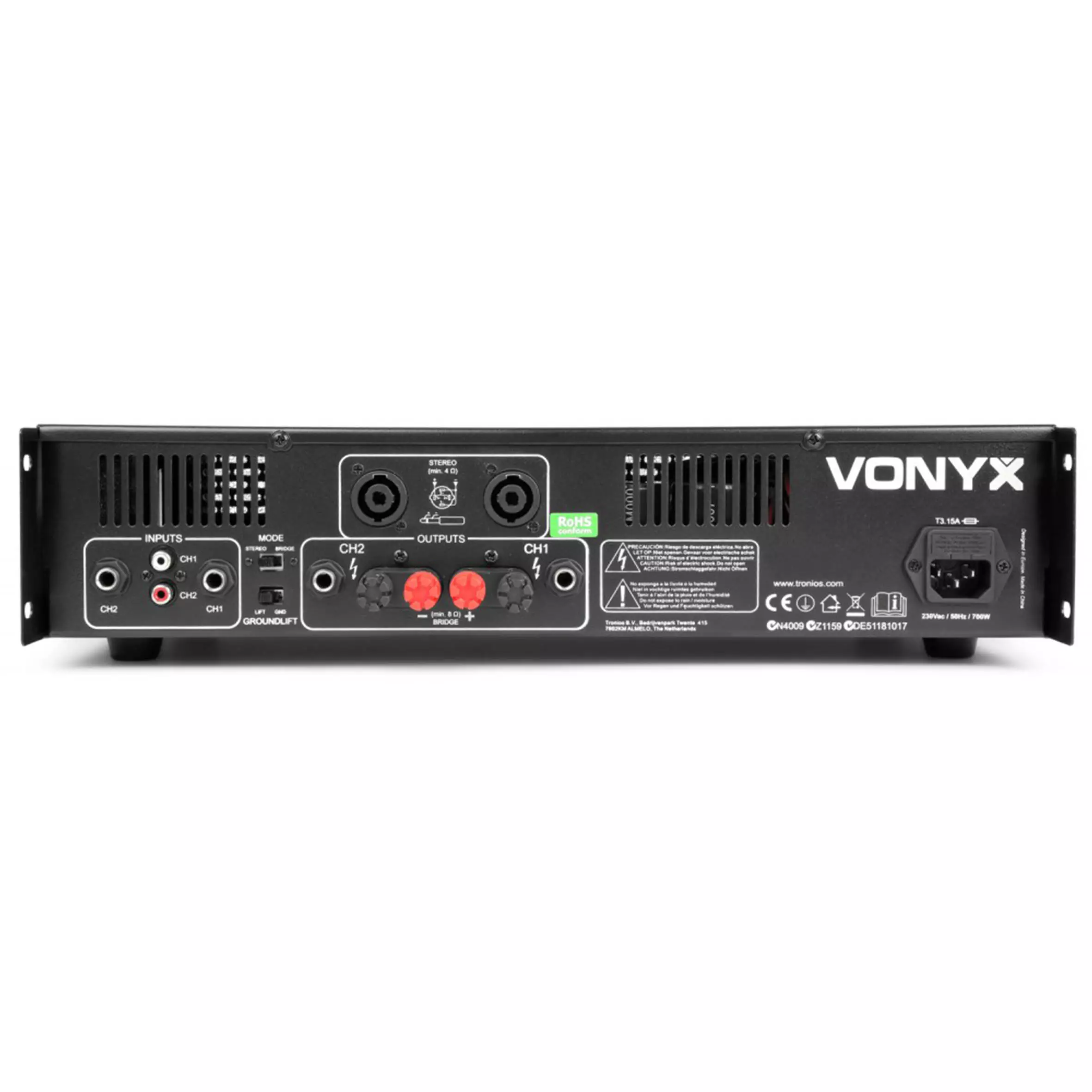 VONYX VXA-1200 2U POWER AMPLIFIER 2X 600W - Image 4