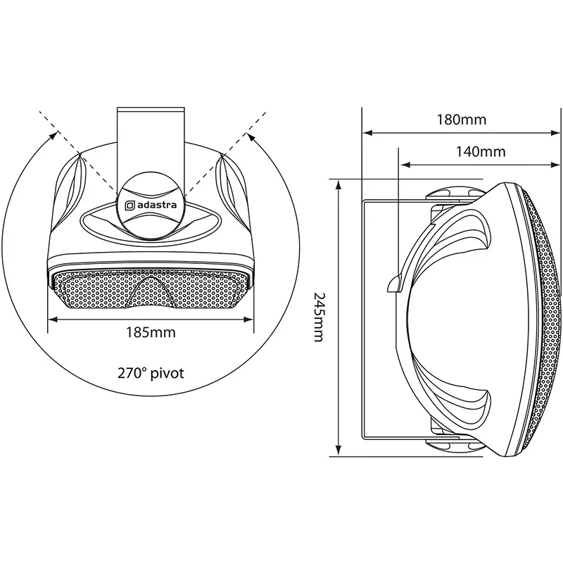 ADASTRA - FCFC5V-B BACKGROUND SPEAKER 5in BLACK 50W RMS - Image 9