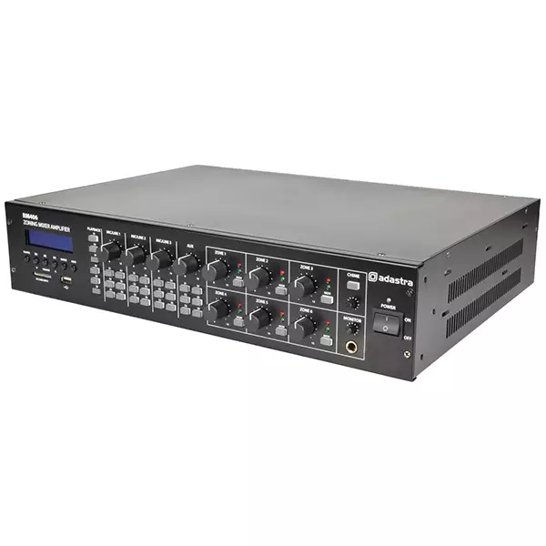 ADASTRA RM406 MIXER AMPLIFIER USB/SD/FM/BT 6 ZONE 100V 40W - Image 2