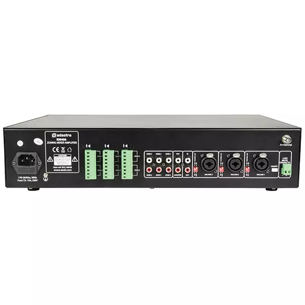 ADASTRA RM406 MIXER AMPLIFIER USB/SD/FM/BT 6 ZONE 100V 40W - Image 4