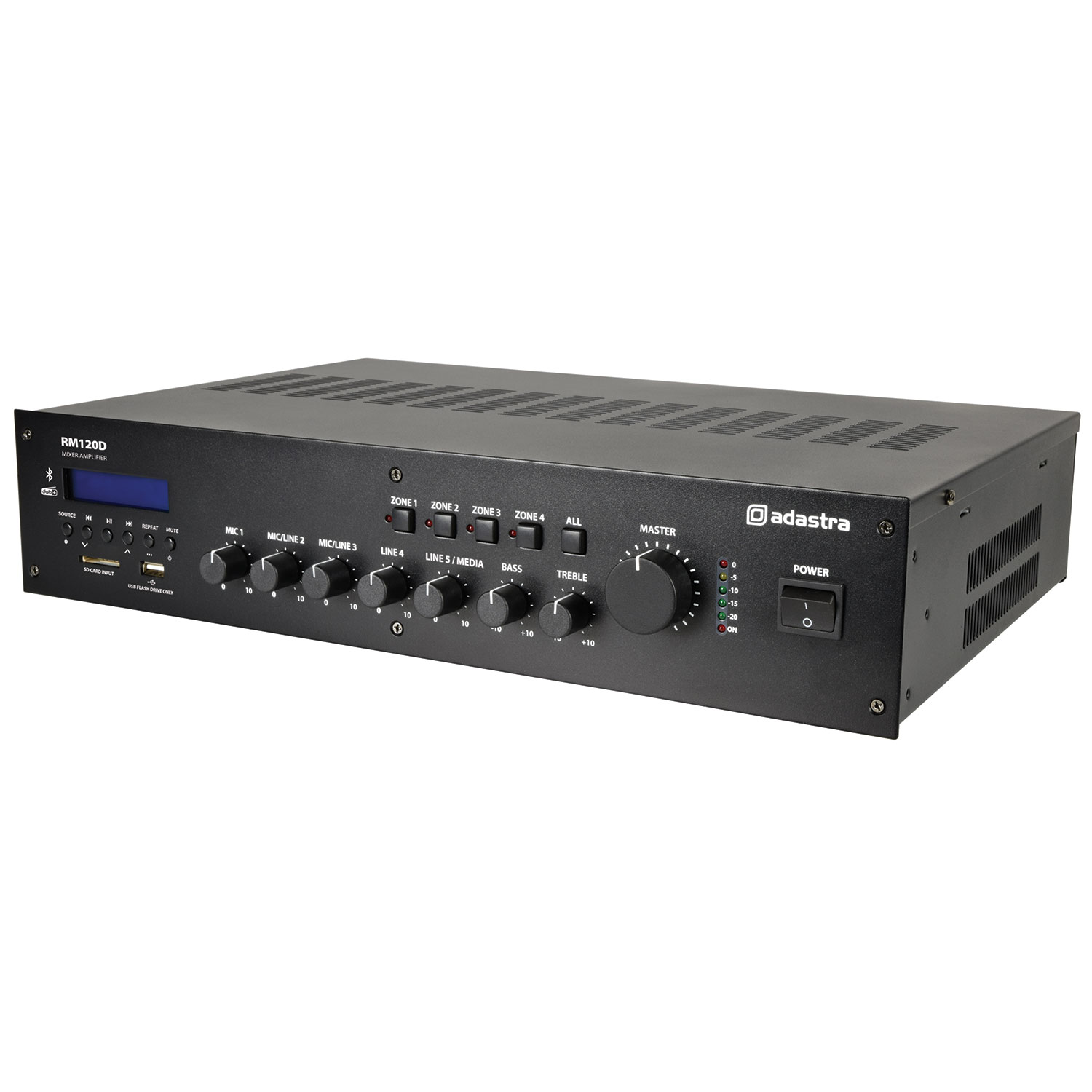 ADASTRA RM120D MIXER AMPLIFIER USB/BT/FM/DAB+ 100V 120W - Image 2