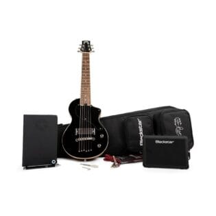 CARRY-ON-DLX-JB Mini Guitar Deluxe Pack Jet Black