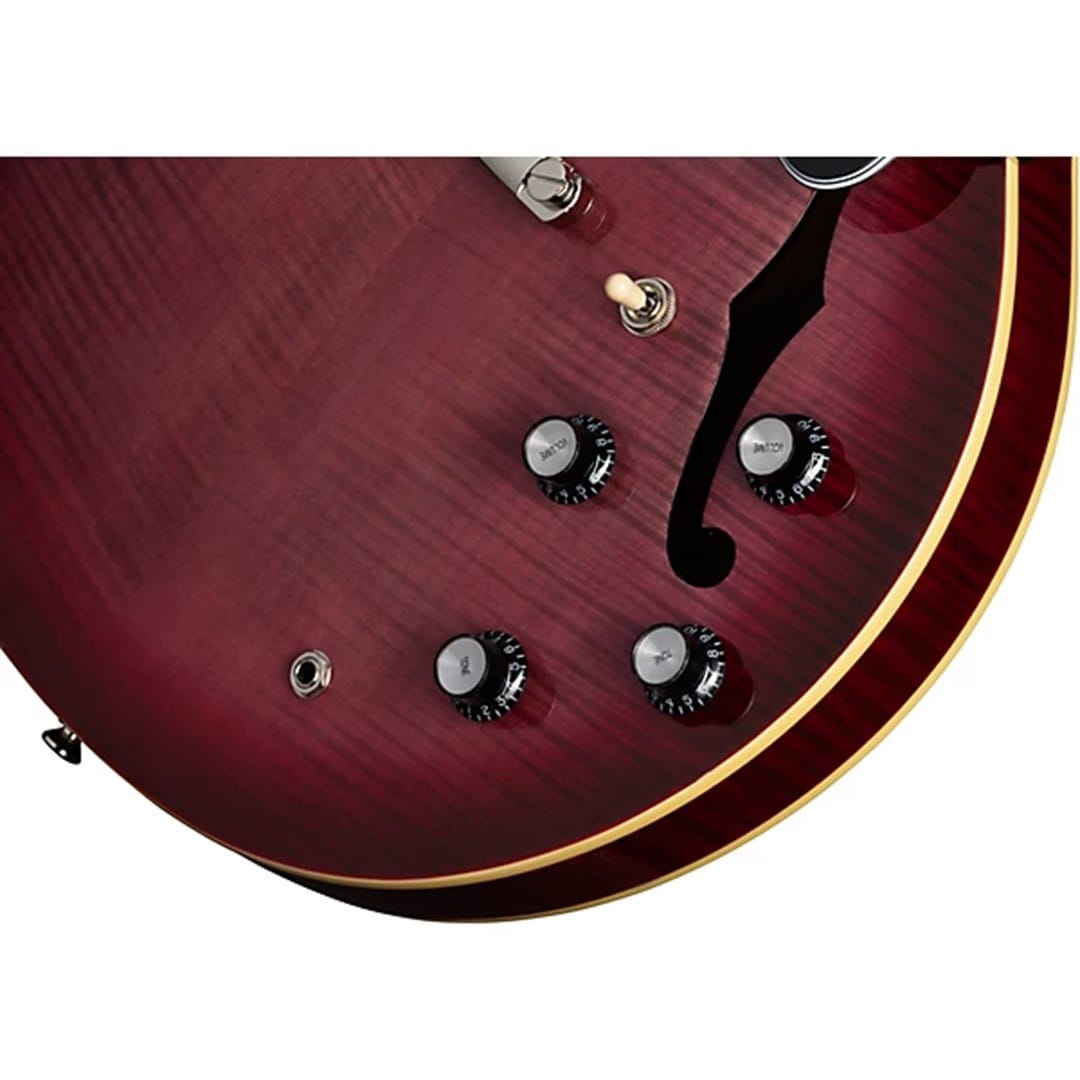 Epiphone EIES335F-PRB ES335 Figured Semi-Hollow Body Raspberry Burst - Image 4