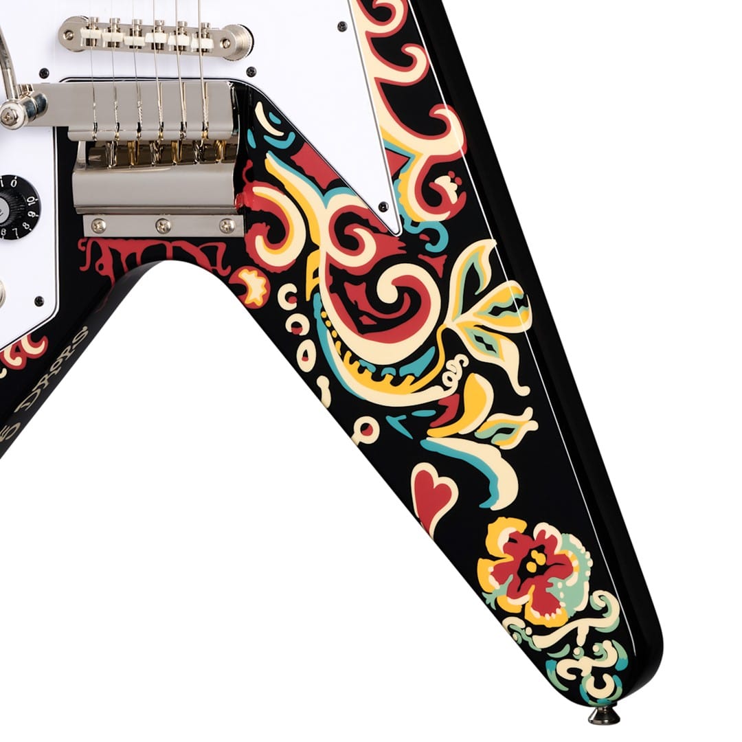 Epiphone ECJHFV-EB-L Jimi Hendrix Love Drops Flying V Ebony-L - Image 5