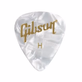 Gibson APRW12-74H Hard White Pearl Picks (12 Pack)