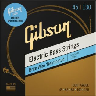 Gibson SBG5-LSL Long-Scale Brite Wire Electric+Bass Strings (5)