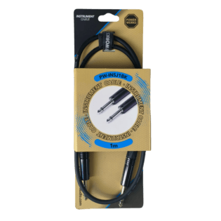 PowerWorks PW-INSJ1BK 1M Instrument Cable-Black Monojack