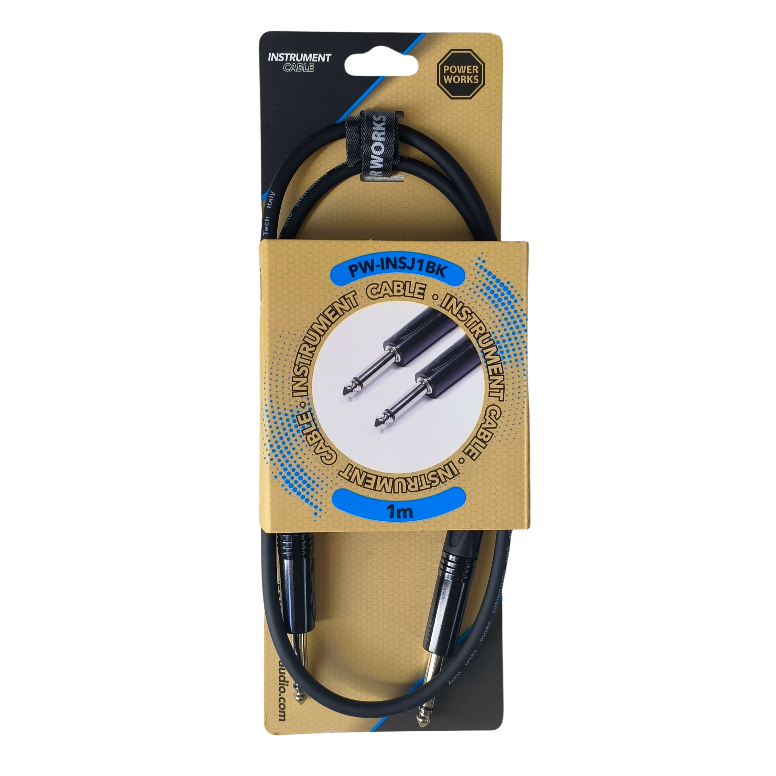PowerWorks PW-INSJ1BK 1M Instrument Cable-Black Monojack