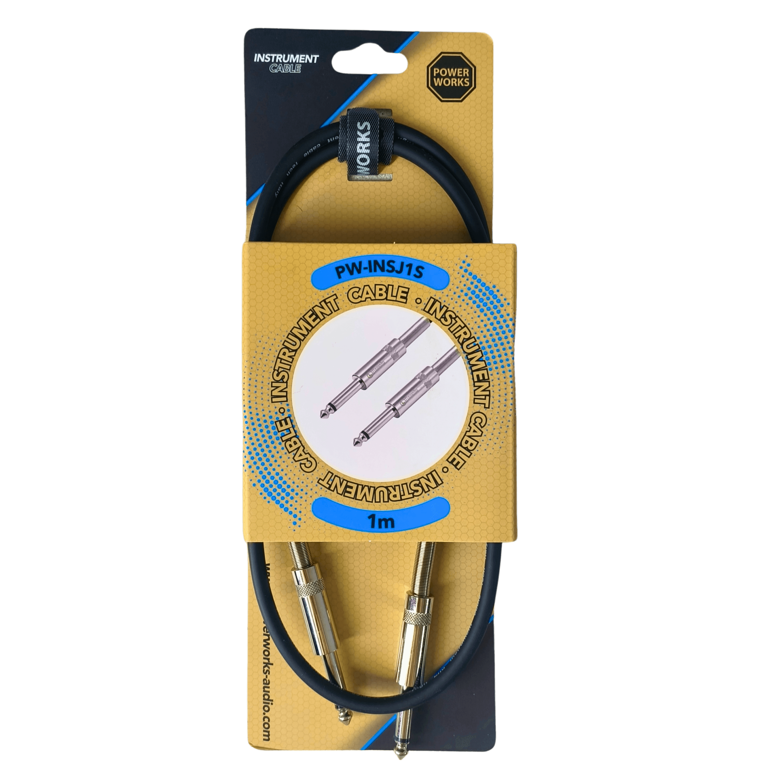 PowerWorks PW-INSJ1S 1M Instrument Cable-Silver Monojack