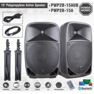 PowerWorks PWP2B-15A Active Speaker System
