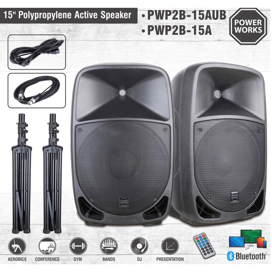 PowerWorks PWP2B-15A Active Speaker System