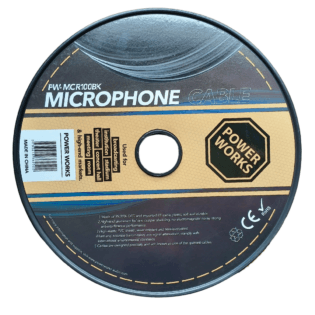 PowerWorks PW-MCR100BK 100m Roll Microphone Cable