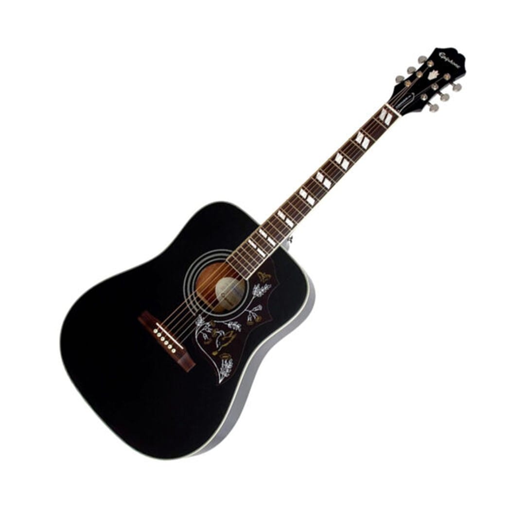 Epiphone EEHB-EB Hummingbird Pro Acoustic-Electric Guitar Ebony - Image 3