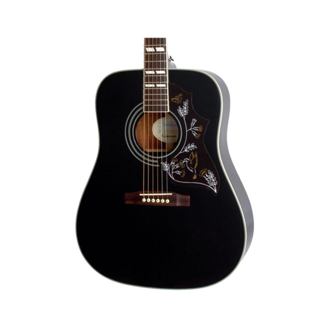 Epiphone EEHB-EB Hummingbird Pro Acoustic-Electric Guitar Ebony - Image 2