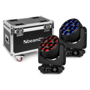 BEAMZPRO MHL1240 LED MOVING HEAD ZOOM 12x 40W RGBW [2 IN A FLIGHTCASE]