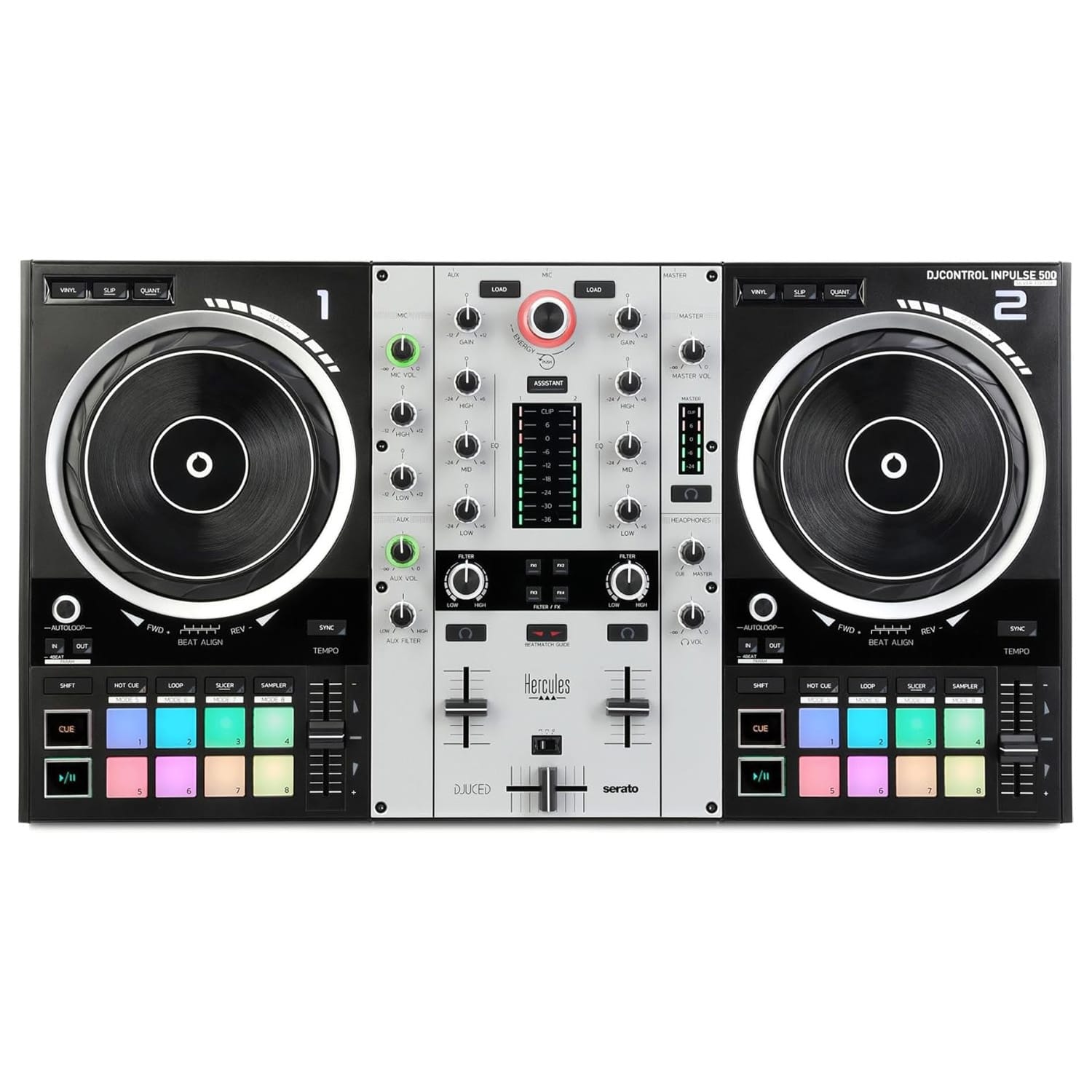 Hercules DJ All-In-One Inpulse 500 Limited Edition Silver