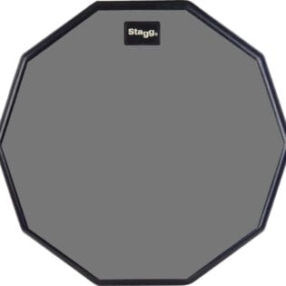 Stagg 12" desktop practice pad, ten-sided shape