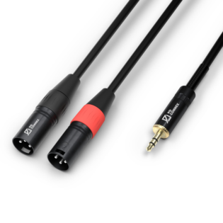 PDC CX70-3 SIGNAL LEAD 2X XLR MALE - 3.5MM STEREO MALE 3M