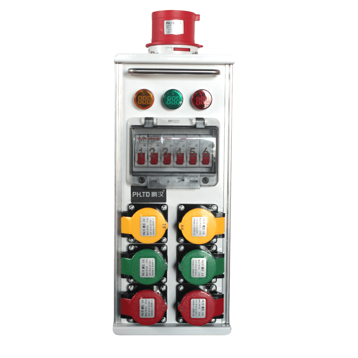 Imix 32A 3-Phase to 6 x 16A Power Distribution Box