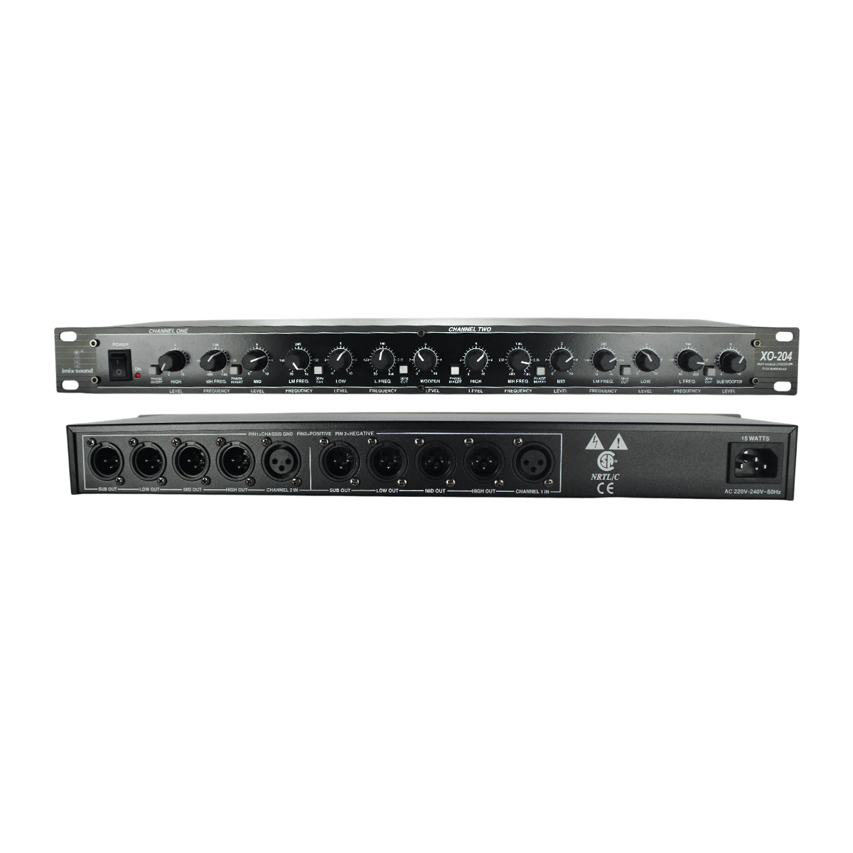 Imix Sound XO-204 3-Way Professional Audio Crossover