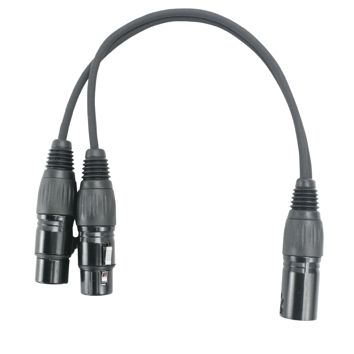 Pure Link PLK-XLRM-2XLRF Y Cable – XLR Male to 2 × XLR Female (30 cm)