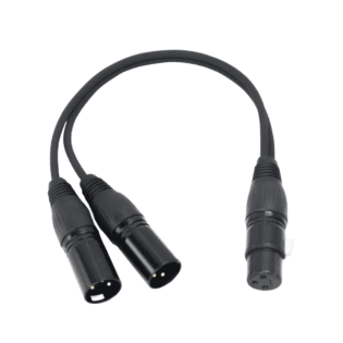Pure Link PLK-XLRF-2XLRM Y Cable – XLR Female to 2 × XLR Male (30 cm)