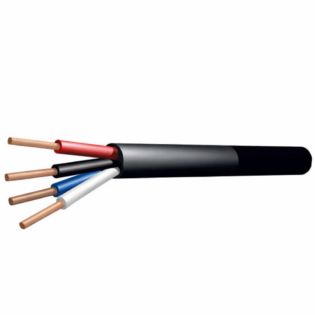 FILO RO2.5BX4 SPEAKER CABLE 2.5MM BLACK 4 CORE ROUND 100M