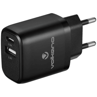 Volkano Volt-C Series 2a USB Wall Charger with USB Type-C Cable Included