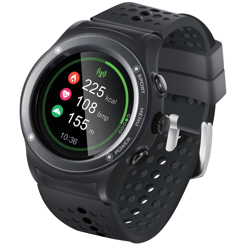 Volkano Active Tech Alpha Plus Series Multisport GPS Round Shape Smart Watch - IP68, Extra Strap