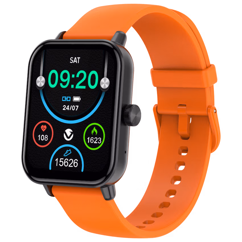 Volkano Chroma Series Smartwatch with Orange Strap