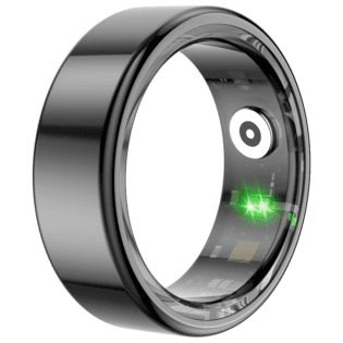 Volkano Ring Series Smart Ring with Charge Case - Black 19.8mm