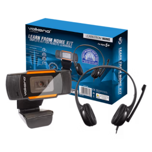 Volkano Learn from Home Kit with 720 Webcam and Headset
