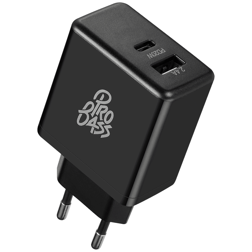 Pro Bass Dual USB + Type-C Wall Charger 32w