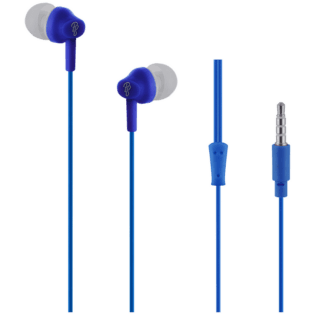 Pro Bass Genesis series Packaged Aux earphone No Microphone- Royal Blue