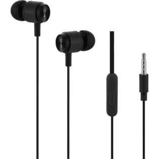 Pro Bass Catalyst series Packaged Aux earphone With Mic - Black